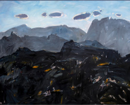 6_Traumlandschaft  - Berge 2017 Öl a.B. 180x250